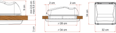 FIAMMA Vent 28 F Kristal 28x28 cm Karavan Tavan Heki