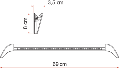 FIAMMA LED AWNING LIGHT GUTTER-KAPI ÜSTÜ LED IŞIK