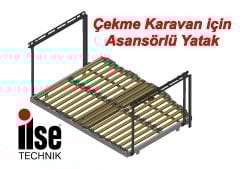 ILSE TECHNIK ÇEKME KARAVAN İÇİN ASANSÖRLÜ YATAK 201 x 148