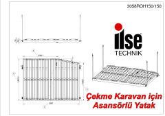 ILSE TECHNIK ÇEKME KARAVAN İÇİN ASANSÖRLÜ YATAK 201 x 148