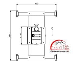 ILSE TECHNIK 5755G06 Zemine Vidalanabilir Yükseklik Ayarlı Ileri Geri Kaydırmalı Karavan Masa Ayağı