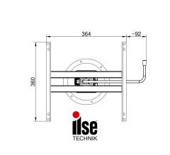 ILSE TECHNIK 5756G06 Zemine Vidalanabilir 360° Dönebilen Yükseklik Ayarlı Masa Ayağı