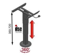 ILSE TECHNIK 5756G06 Zemine Vidalanabilir 360° Dönebilen Yükseklik Ayarlı Masa Ayağı