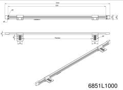 ILSE TECHNIK 6851-100  Duvar bağlantı rayı 100 cm