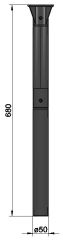 ILSE TECHNIK 6830ANT-KIT İki Yerden Katlanır Masa Ayağı+1xDuvar Rayı