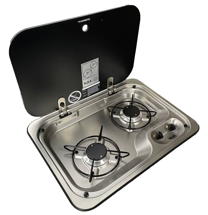 DOMETIC HBG 2335-İKİ GÖZLÜ KARAVAN/TEKNE OCAK-460x335 mm