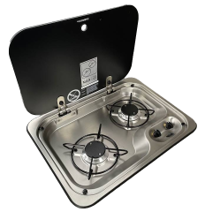 DOMETIC HBG 2335-İKİ GÖZLÜ KARAVAN/TEKNE OCAK-460x335 mm
