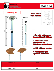ILSE TECHNIK 6941 GRA-KARAVAN DÖNER TİP MASA AYAĞI-75 cm